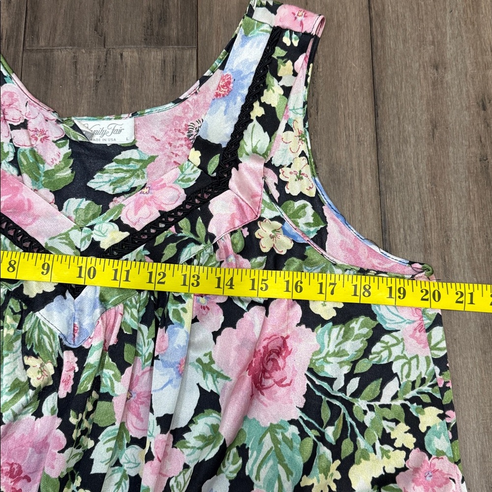 Vanity fit slip gown night‎ dress floral vintage nylon - Picture 5 of 6